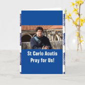 St Carlo Accutis Dank u kaart (Gele Bloem)
