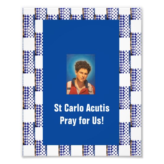 St Carlo Acutis Foto Afdruk (Voorkant)