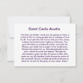 St Carlo Acutis Kaart (Achterkant)