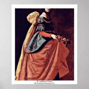 St. Casilda van Toledo door Zurbarán Francisco de Poster
