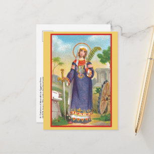 St. Catharina van Alexandrië in Egyptische kledij Briefkaart