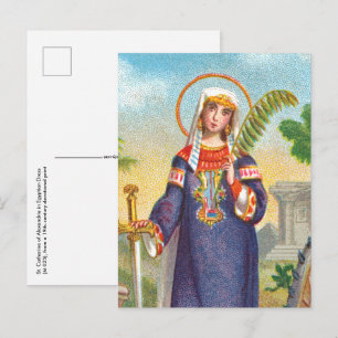 St. Catharina van Alexandrië in Egyptische kledij  Briefkaart
