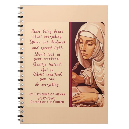 St. Catharina van Siena Begin dapper te zijn Katho Notitieboek (Voorkant)