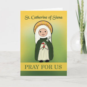 St. Catharina van Siena denkt aan jou katholiek Kaart