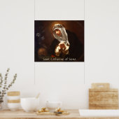 St. Catharina van Siena (Franceschini) Poster (Keuken)