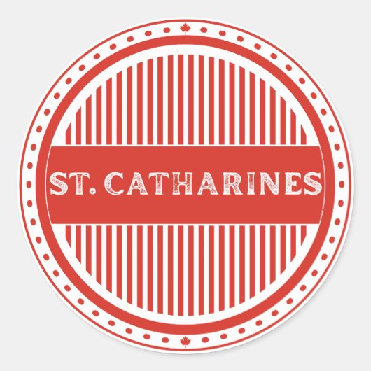 St. Catharines City Pride Embleem Canadese identit Ronde Sticker (Voorkant)