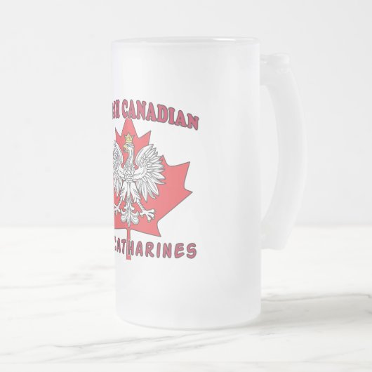 St Catharines Pools Canadees Blad Matglas Bierpul (Voorkant rechts)