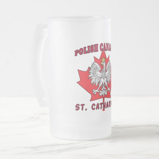 St Catharines Pools Canadees Blad Matglas Bierpul (Voorkant links)