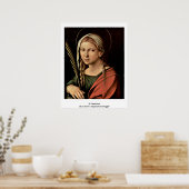 St. Catherine door Antonio Allegri Da Correggio Poster (Keuken)
