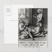 St. Catherine Exorcizing a Demon van een vrouw Briefkaart (Voorkant / Achterkant)