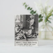 St. Catherine Exorcizing a Demon van een vrouw Briefkaart (Staand voorkant)
