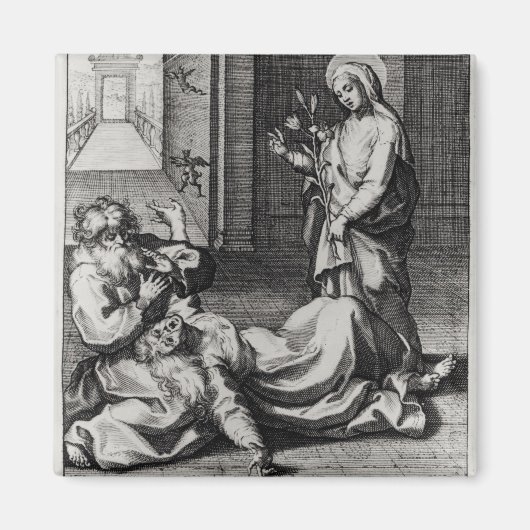 St. Catherine Exorcizing a Demon van een vrouw Magneet (Voorkant)