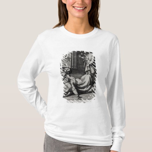 St. Catherine Exorcizing a Demon van een vrouw T-shirt (Voorkant)