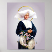 St Catherine Laboure Miraculous Medal Poster (Voorkant)