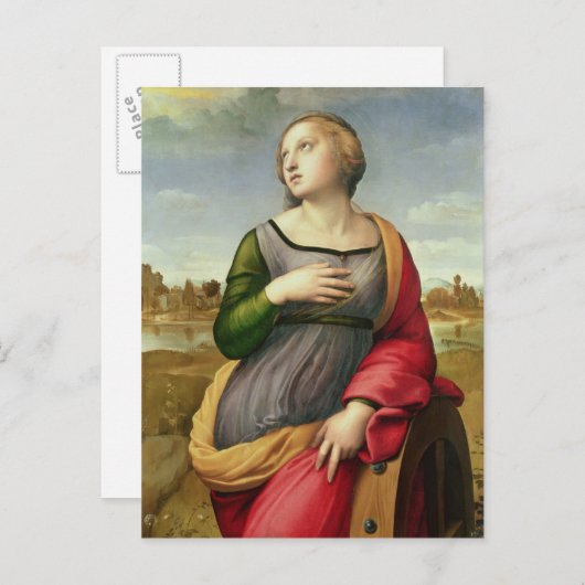 St. Catherine of Alexandria, 1507-8 Briefkaart (Voorkant / Achterkant)