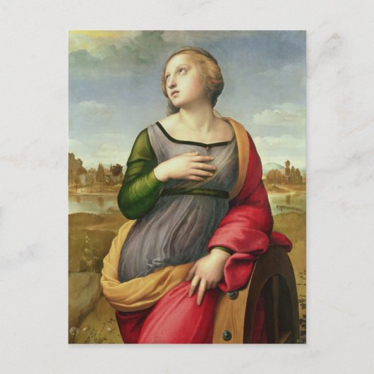 St. Catherine of Alexandria, 1507-8 Briefkaart (Voorkant)