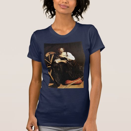St. Catherine of Alexandria door Michelangelo Meri T-shirt (Voorkant)