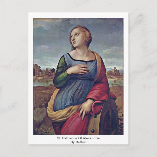 St. Catherine of Alexandria door Raffael Briefkaart (Voorkant)