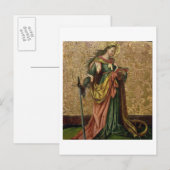 St. Catherine of Alexandria (olie op het paneel) 2 Briefkaart (Voorkant / Achterkant)