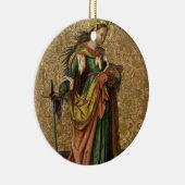 St. Catherine of Alexandria (olie op het paneel) 2 Keramisch Ornament (Rechts)