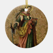 St. Catherine of Alexandria (olie op het paneel) 2 Keramisch Ornament (Voorkant)
