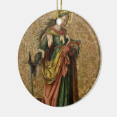 St. Catherine of Alexandria (olie op het paneel) 2 Keramisch Ornament (Links)