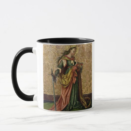 St. Catherine of Alexandria (olie op het paneel) 2 Mok (Links)