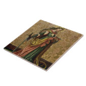 St. Catherine of Alexandria (olie op het paneel) 2 Tegeltje (Zijkant)