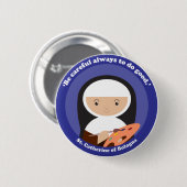 St. Catherine of Bologna Ronde Button 5,7 Cm (Voorkant /achterkant)