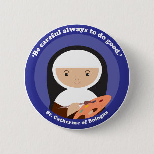St. Catherine of Bologna Ronde Button 5,7 Cm