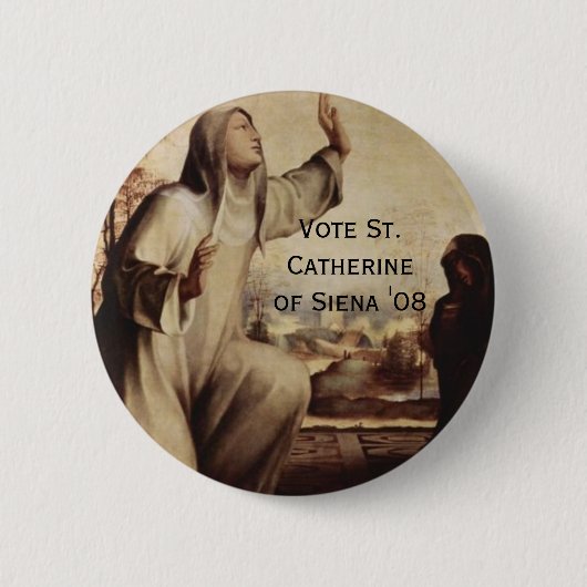 St. Catherine of Siena '08 Ronde Button 5,7 Cm (Voorkant)