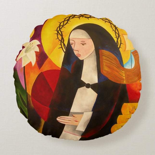 St. Catherine of Siena 2007 Rond Kussen (Voorkant)