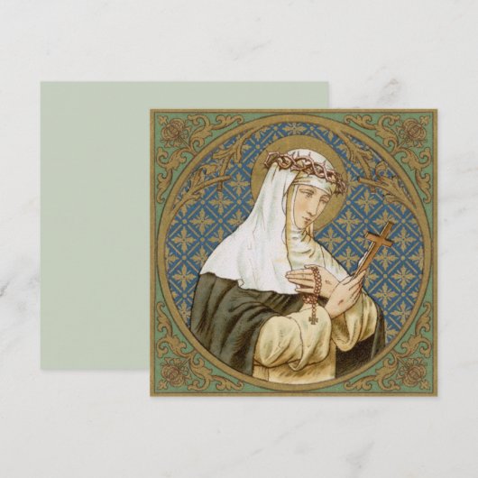St. Catherine of Siena (BK 19) Blank Wenskaart (Voorkant / Achterkant)
