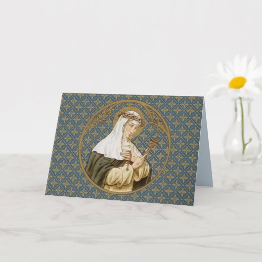 St. Catherine of Siena (BK 19) Blank Wenskaart Kaart (Kleine Plant)