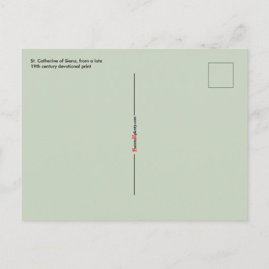 St. Catherine of Siena (BK 19) Briefkaart (Achterkant)