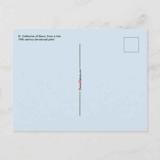 St. Catherine of Siena (BK 19) Briefkaart (Achterkant)