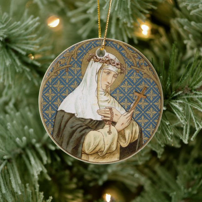 St. Catherine of Siena (BK 19) Keramisch Ornament (Boom)
