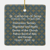 St. Catherine of Siena (BK 19) Keramisch Ornament (Achterkant)