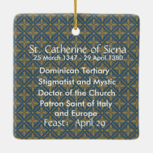 St. Catherine of Siena (BK 19) Keramisch Ornament
