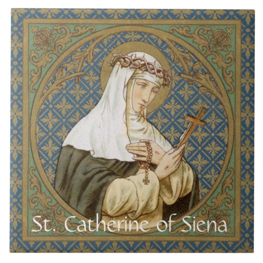 St. Catherine of Siena (BK 19) Tile 2 Tegeltje (Voorkant)