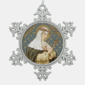 St. Catherine of Siena (BK 19) Tin Sneeuwvlok Ornament (Voorkant)