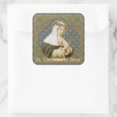 St. Catherine of Siena (BK 19) Vierkante Sticker (Tas)