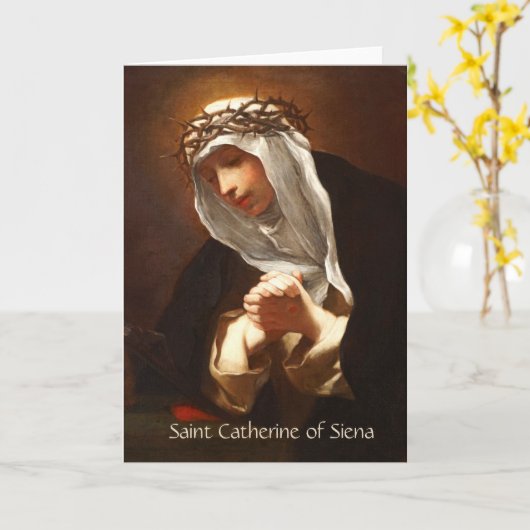 St. Catherine of Siena (Franceschini) Vertical Kaart (Gele Bloem)