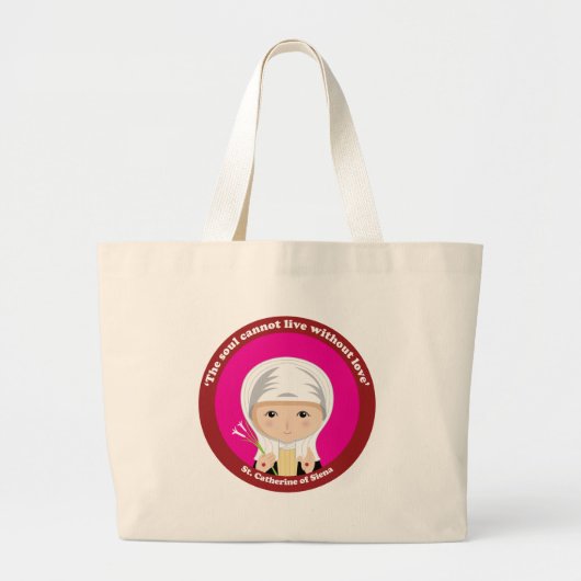 St. Catherine of Siena Grote Tote Bag (Voorkant)