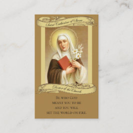 St. Catherine of Siena Heilige Kaart Visitekaartje