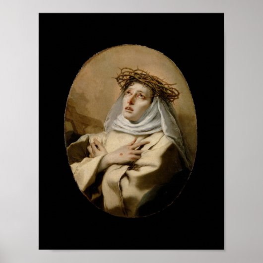 St. Catherine of Siena Hl. Katharina Siena Tiepolo Poster (Voorkant)