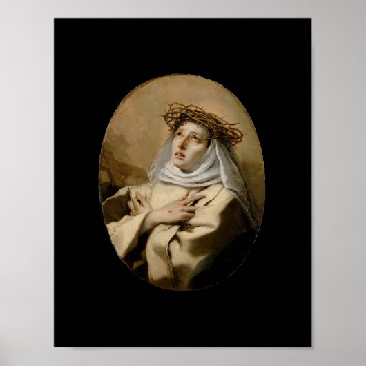 St. Catherine of Siena Hl. Katharina Siena Tiepolo Poster (Voorkant)