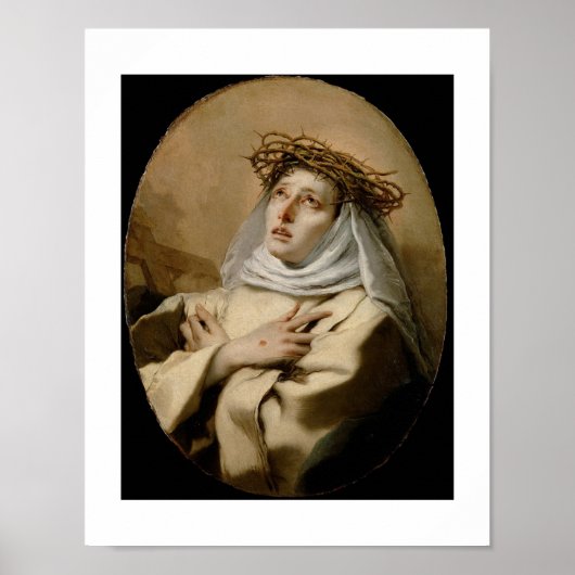 St. Catherine of Siena Hl. Katharina Siena Tiepolo Poster (Voorkant)