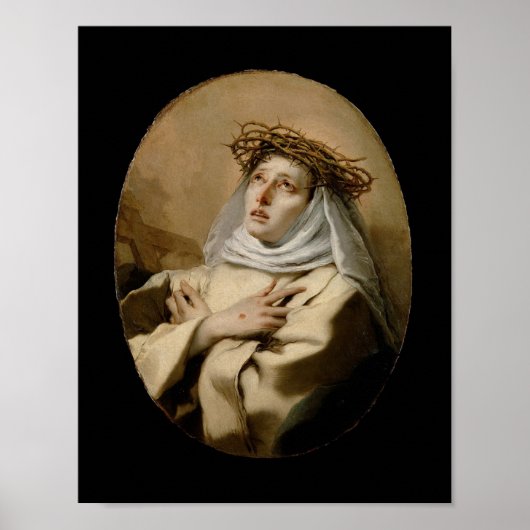 St. Catherine of Siena Hl. Katharina Siena Tiepolo Poster (Voorkant)