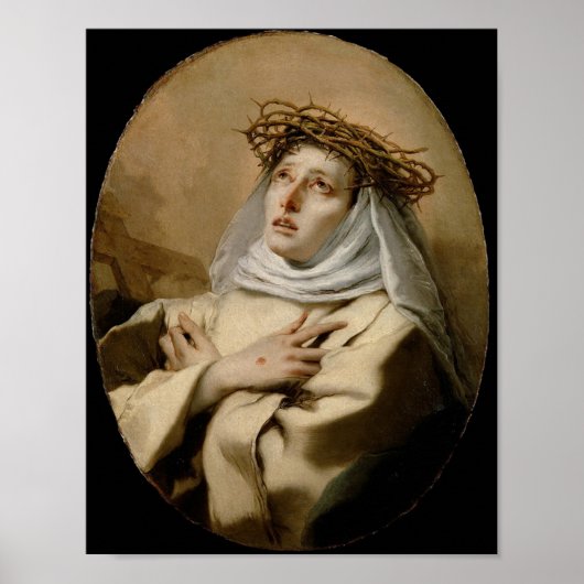 St. Catherine of Siena Hl. Katharina Siena Tiepolo Poster (Voorkant)